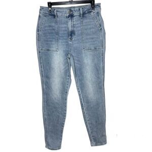 Judy Blue Jogger High Rise Light Blue Wash Square Pocket Women’s Jeans Sz 11/30